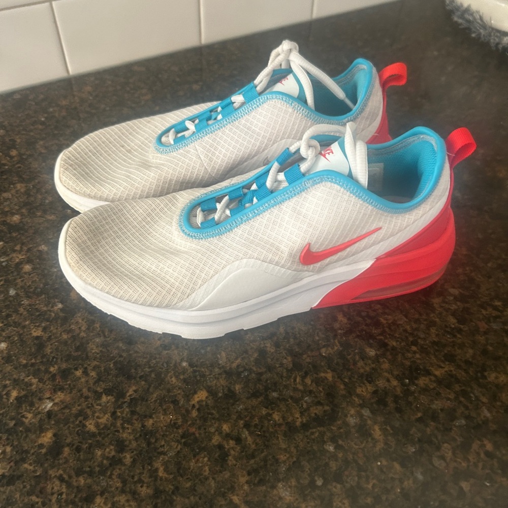 Nike White and Red Athletic Shoes
